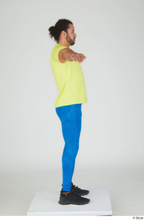  Simeon black sneakers blue leggings dressed sports standing t poses whole body yellow t shirt 0007.jpg